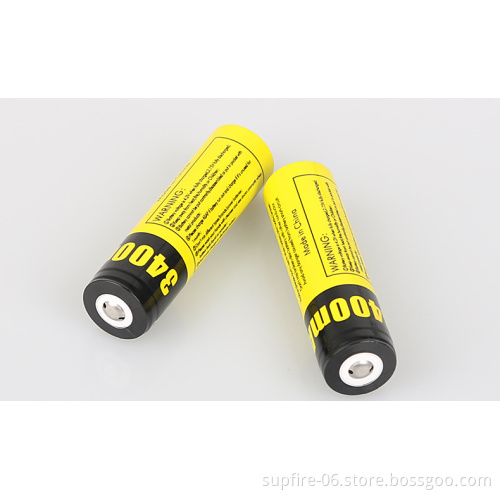 The powerful 18650 lithium rechargeable battery 3400mAh